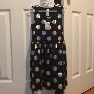 Justice metallic polka dot dress